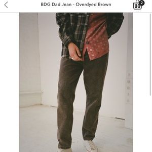 acid wash brown dad jeans
